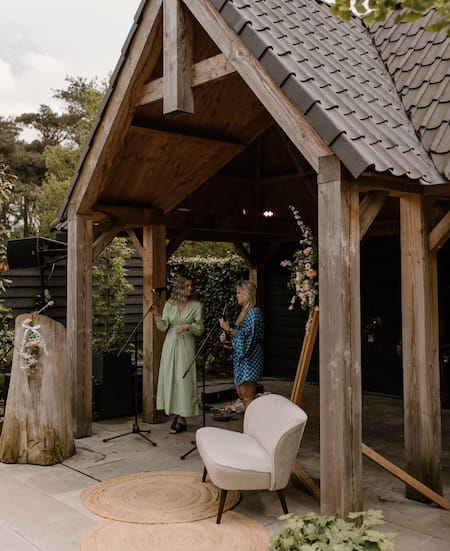 Live muziek op de bruiloftceremonie